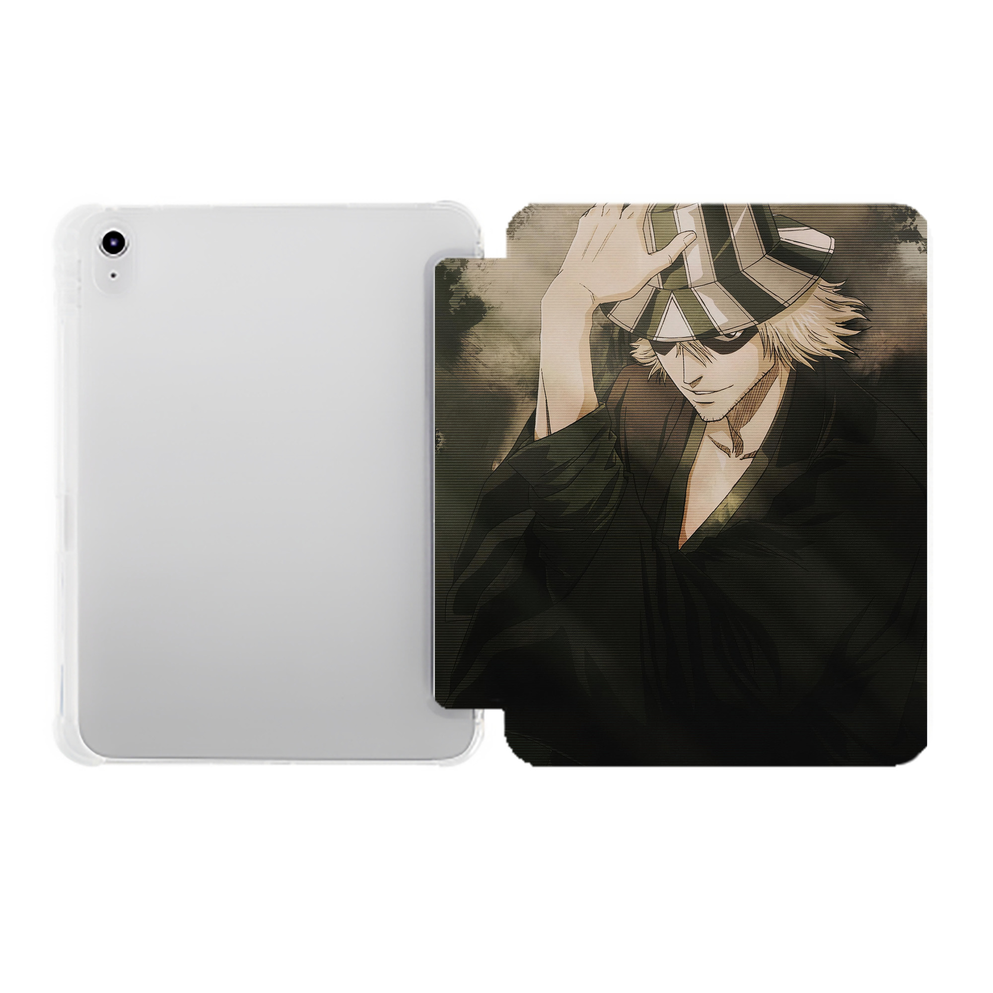 （画像用） ブリーチ BLEACH IPad ケース ペン収納付き 三つ折りスタンド PUレザー×シリコン 対応機種9.5/10.5/10.9インチ